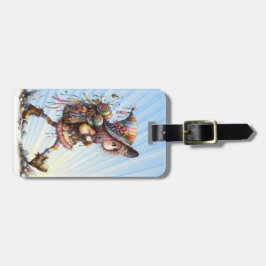 Etiqueta de bagagem e mochila Quirky Hiking Girl