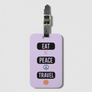 Etiqueta De Bagagem Eat Peace Viagem