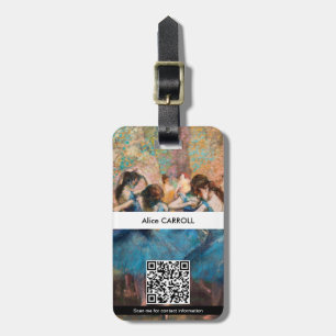 Etiqueta De Bagagem Edgar Degas - Dançarinas em azul - Código QR