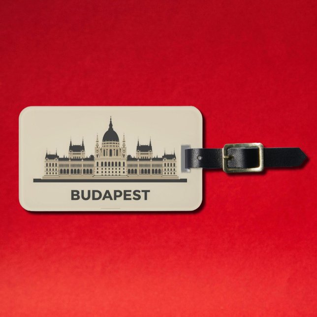 Etiqueta De Bagagem Edifício do Parlamento - Budapeste  (Criador carregado)