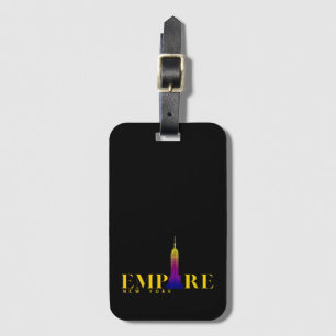 Etiqueta De Bagagem Edifício Empire State-Nova York-Dourado Vibrante