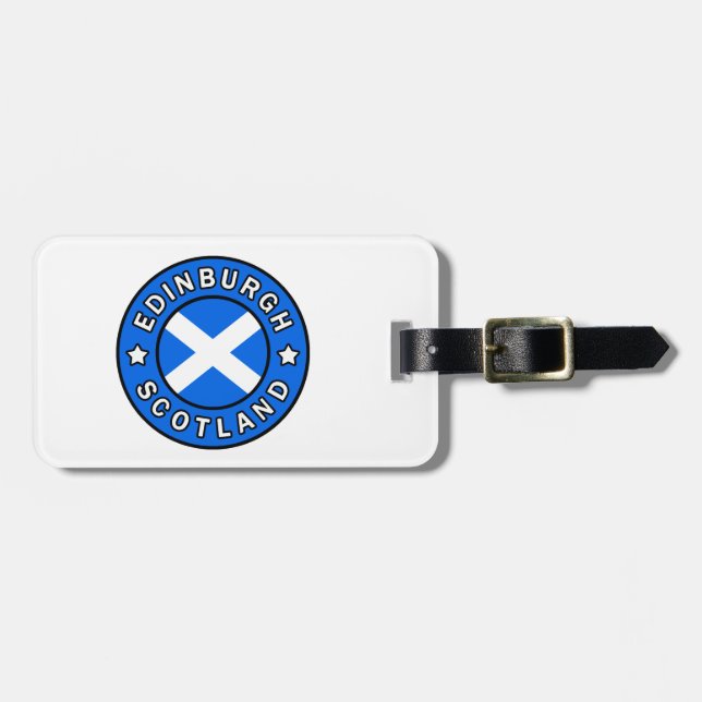Etiqueta De Bagagem Edimburgo Escócia (Frente Horizontal)