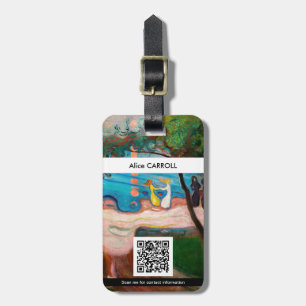 Etiqueta De Bagagem Edvard Munch - dança na praia - código QR