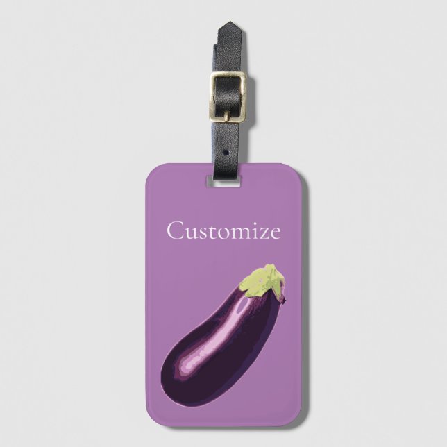 Etiqueta De Bagagem EggPlant Thunder_Cove (Frente Vertical)