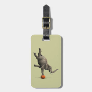 Etiqueta De Bagagem Elefante Artístico
