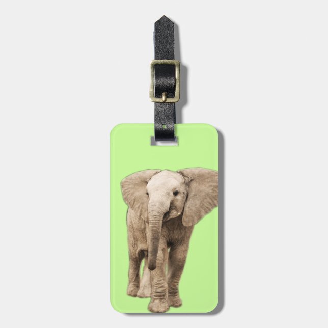 Etiqueta De Bagagem Elefante bonito do bebê (Frente Vertical)