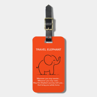 ETIQUETA DE BAGAGEM ELEFANTE DE VIAGEM