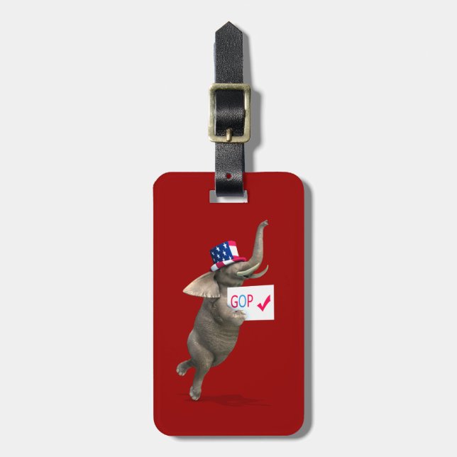 Etiqueta De Bagagem Elefante GOP (Frente Vertical)