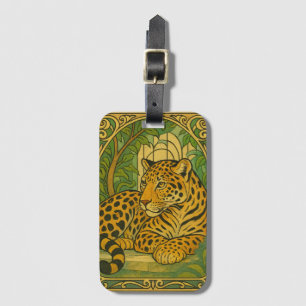 Etiqueta De Bagagem Elegância da Selva Estilizada