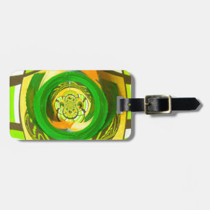 Etiqueta De Bagagem Elegância ouro: Linda Arte Rosa Amarela Africana