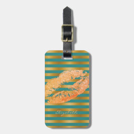 Etiqueta De Bagagem Elegante Chique com Brilho - Lábios Personalizados