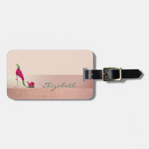 Etiqueta De Bagagem Elegante Chique Fashion,Flor Salto Alto
