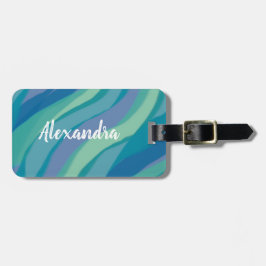 Etiqueta De Bagagem Elegante Colorida Abstrato Watercolor