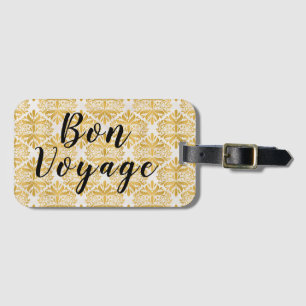 Etiqueta de Bagagem Elegante de Bon Voyage