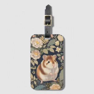 Etiqueta De Bagagem Elegante Hamster William Morris Inspirou Floral