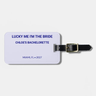 Etiqueta De Bagagem Elegante Lavanda Lucky Me Destino
