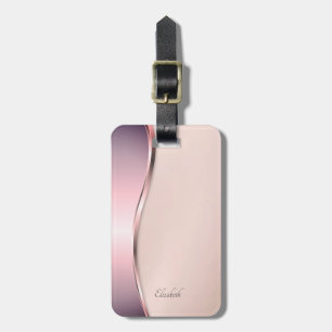 Etiqueta De Bagagem Elegante Metálico Moderno