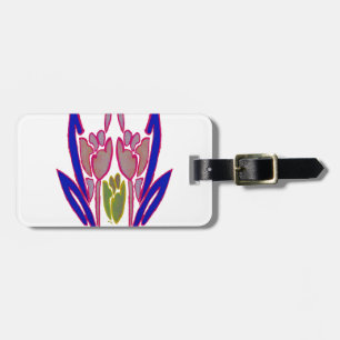 Etiqueta De Bagagem Elegante Rosa Watercolor Art Impressão