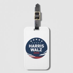 Etiqueta De Bagagem Eleição de Botão Retro para Democratas Harris Walt