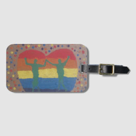 Etiqueta De Bagagem Eles casaram o casamento do arco-íris por Yeshaya 