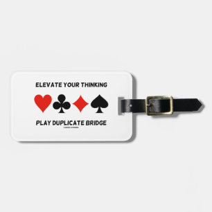 Etiqueta De Bagagem Eleve sua ponte de pensamento da duplicata do jogo