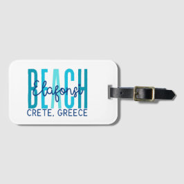 Etiqueta De Bagagem Elfonsi Beach Crete Grécia (Oceano)