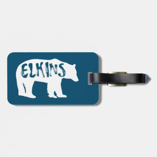 Etiqueta De Bagagem Elkins West Virginia Bear