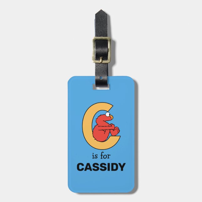 Etiqueta De Bagagem Elmo Alphabet | C Laranja (Frente Vertical)