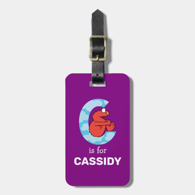 Etiqueta De Bagagem Elmo Alphabet | C Nuvens (Frente Vertical)