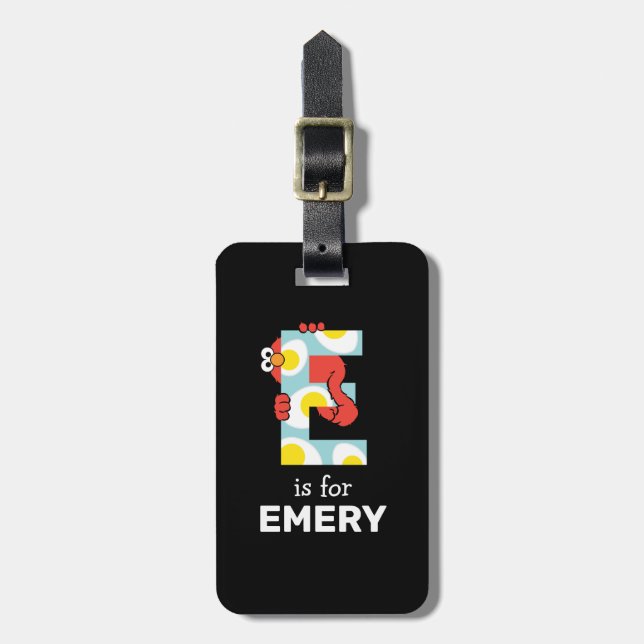 Etiqueta De Bagagem Elmo Alphabet | E Ovos (Frente Vertical)