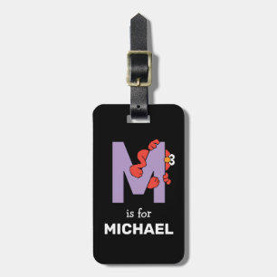 Etiqueta De Bagagem Elmo Alphabet M Roxo
