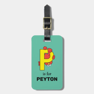 Etiqueta De Bagagem Elmo Alphabet P Amarelo