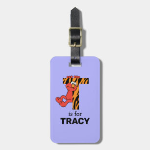 Etiqueta De Bagagem Elmo Alphabet Tigre T