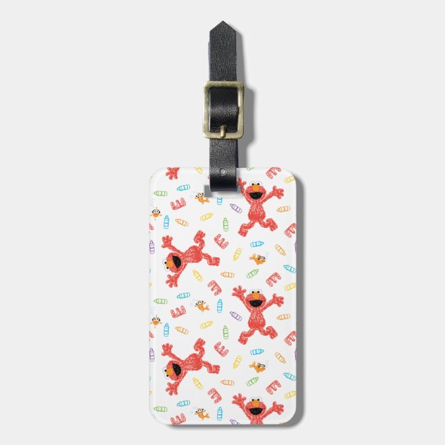 Etiqueta De Bagagem Elmo Crayon Pattern (Frente Vertical)