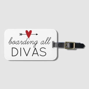 Etiqueta De Bagagem Embarcando todo o Tag da bagagem das divas