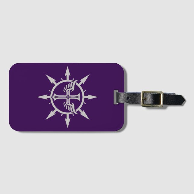 Etiqueta De Bagagem Emblema Cruz e Asas (Frente Horizontal)