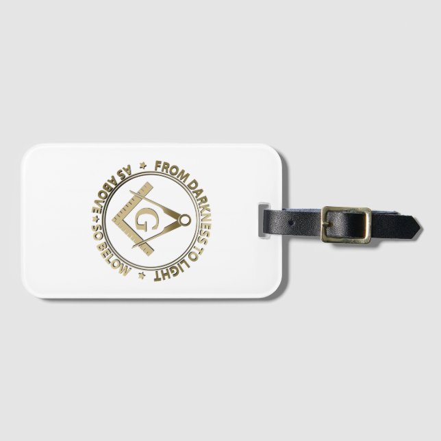 Etiqueta De Bagagem Emblema de Freemasonry (Frente Horizontal)