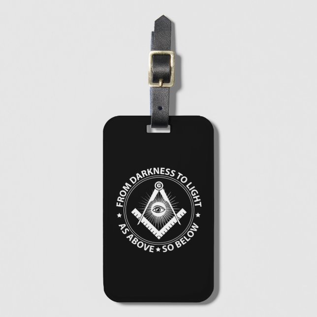 Etiqueta De Bagagem Emblema de Freemasonry (Frente Vertical)