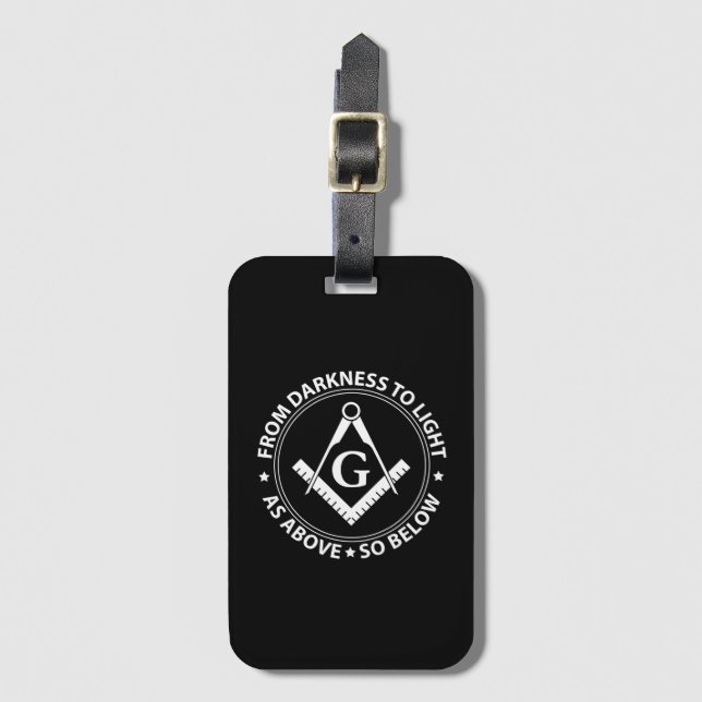 Etiqueta De Bagagem Emblema de Freemasonry (Frente Vertical)