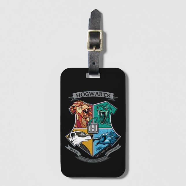 Etiqueta De Bagagem Emblema HOGWARTS™ cruzado (Frente Vertical)