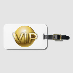 Etiqueta De Bagagem Emblema VIP Ouro 3D de Luxo