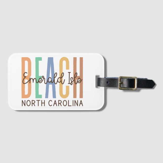Etiqueta De Bagagem Emerald Isle Beach North Carolina (Sands) (Frente Horizontal)