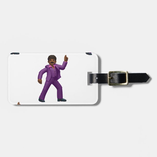 Etiqueta De Bagagem Emoji Dancing Man (Frente Horizontal)