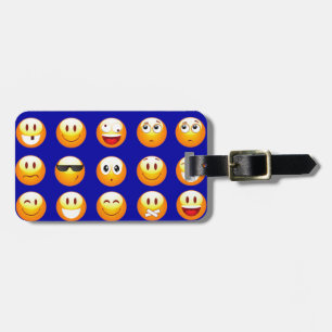 Etiqueta De Bagagem emojis azuis escuro