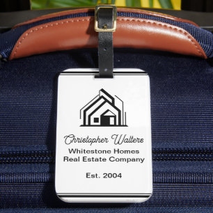 Etiqueta De Bagagem Empresa de Imóveis Casa Corretor Personalizado