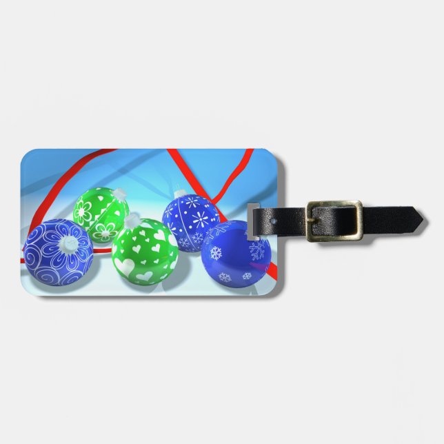 Etiqueta De Bagagem Enfeites de natal (Frente Horizontal)