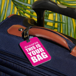 Etiqueta De Bagagem Engraçada Atenção à Viagem de Bagagem Personalizad