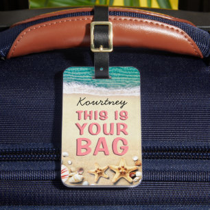 Etiqueta De Bagagem Engraçada Atenção Personalizada à Bag de Verão da 