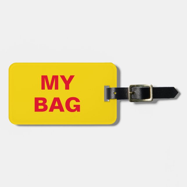 Etiqueta de bagagem engraçada com 'My Bag' escrito (Frente Horizontal)