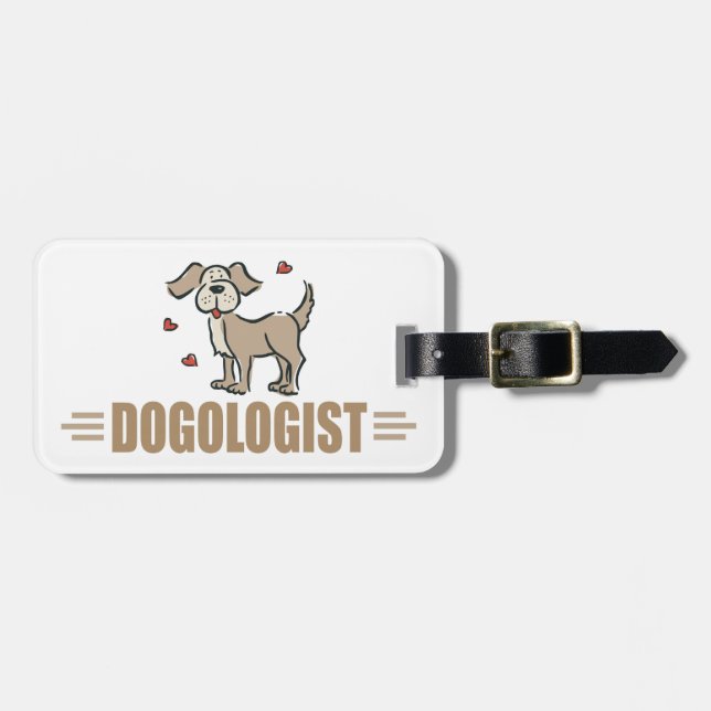 Etiqueta De Bagagem Engraçado Cachorro (Frente Horizontal)